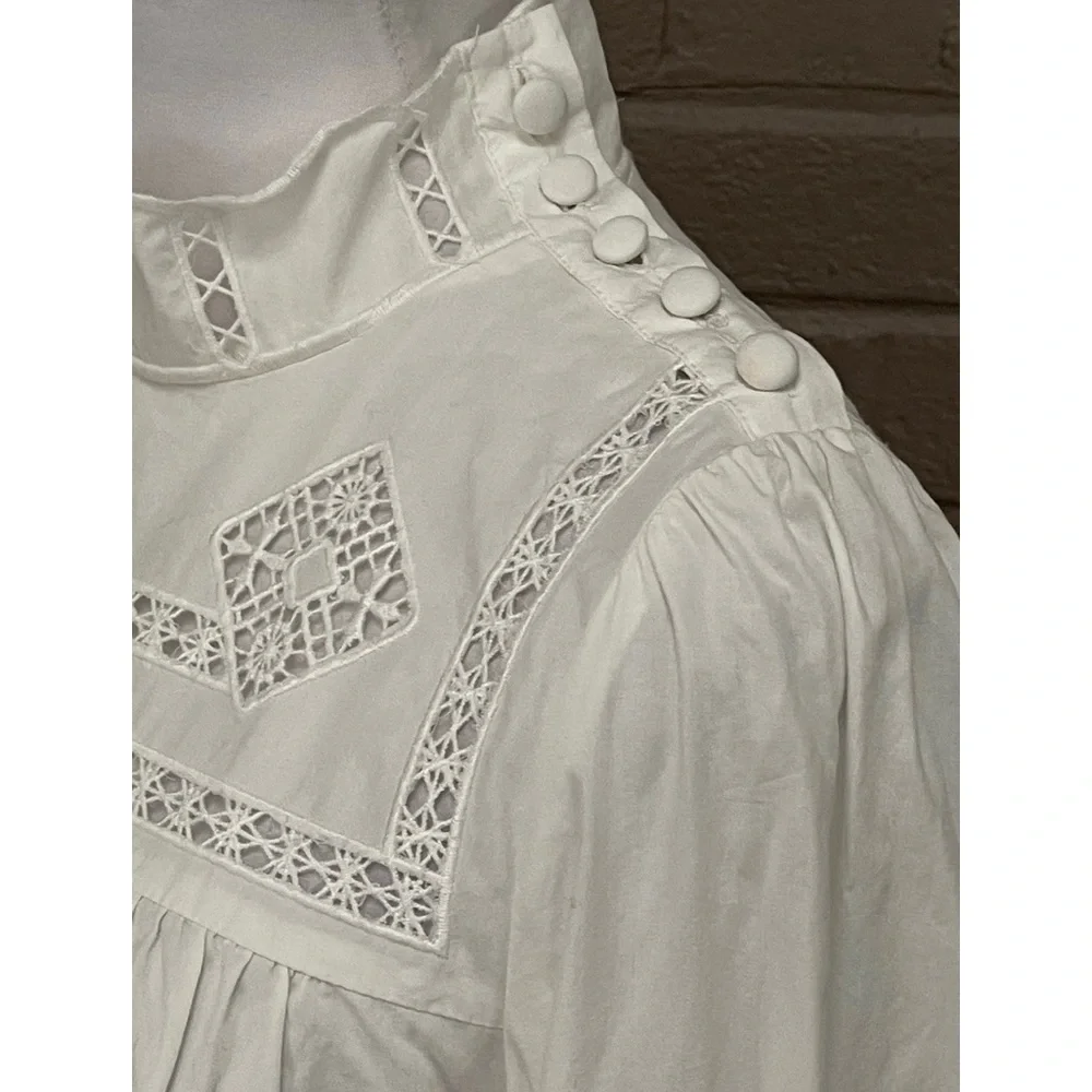 Free People White cotton blouse  S